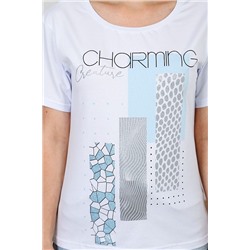 Ф-034 Демо-2 бел Футболка женская (42-52)