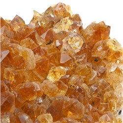 Друза цитрин с кальцитом 98*79*44мм, 423г, (S)