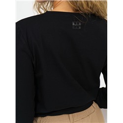 Лонгслив женский Текс-Плюс, цвет черный