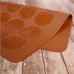 Коврик силиконовый с разметкой для макарун, 28*25 см