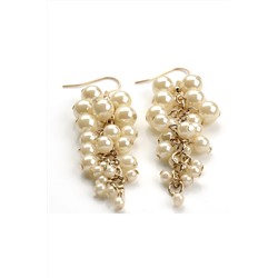 Серьги-гроздь ZZ3850 белый