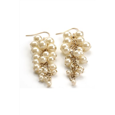Серьги-гроздь ZZ3850 белый