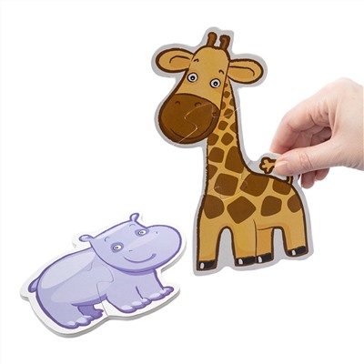 Мягкие пазлы-контуры для малышей «Африканские животные» серия Baby Toys