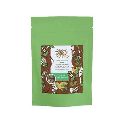 NATURAL BROWN Henna, Indibird (Хна КОРИЧНЕВАЯ НАТУРАЛЬНАЯ для окрашивания волос, Индибёрд), 50 г.