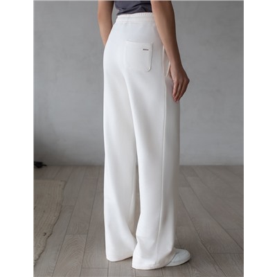 Прямые брюки из петельчатого футера-трехнитки