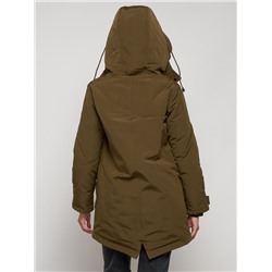 Парка женская зимняя MTFORCE c капюшоном цвета хаки 2329Kh