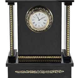 Часы из обсидиана тёмного "Юрий Долгорукий" 180*100*385мм