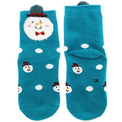 Детские носки 3-5 лет 15-18 см "Новогодние" Снеговик
