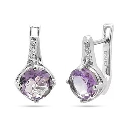 Серьги из серебра аметист, Жюли