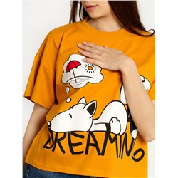 Футболка ФЛ-2 "Оверсайз" горчичный