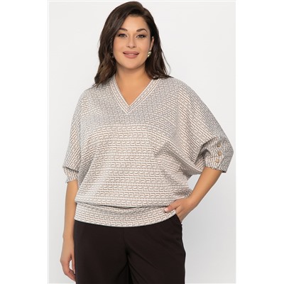 Джемпер трикотажный Вэнсдей (бежевый) Б14485-4М