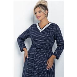 Платье Осенняя история (синее) П11227