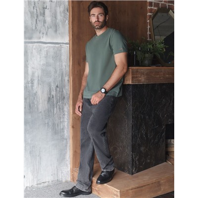 Футболка базовая полуприлегающая из премиального хлопка с эластаном