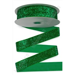 Лента с люрексом 3,8 см*20 ярд (SF-7318) зеленый №06