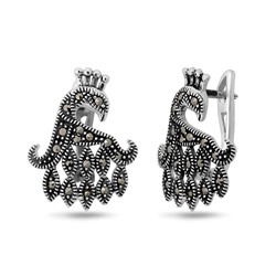 Серьги, марказит, SL-AGA900