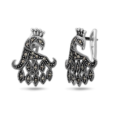 Серьги, марказит, SL-AGA900