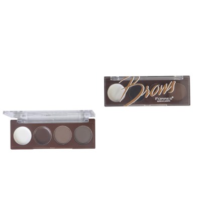 Тени для век и бровей 1822 Perfect Brows 4цвета (2воска+2теней)  т.03 Farres