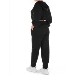 303-1 BLACK Спортивный костюм женский (100% хлопок) размер 48