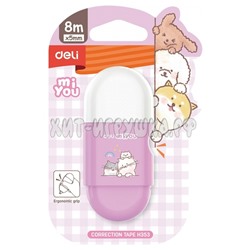 Коррект. лента 8х5 мм MiYou на блистере в ассортименте Deli 1566052, 1566052