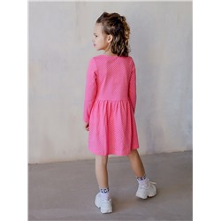 Платье Эля горох на розовом