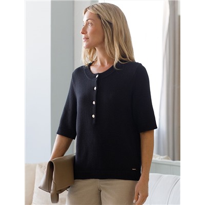 Джемпер тонкой вязки из хлопка с кашемиром