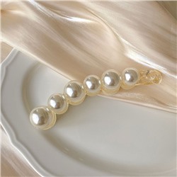 Заколка-банан для волос жемчужная