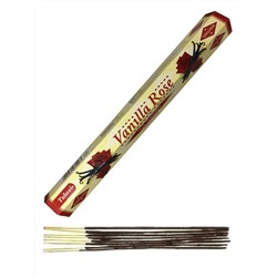 Tulasi VANILLA ROSE Dual Fragrance Incense Sticks, Sarathi (Туласи благовония ВАНИЛЬ РОЗА, Саратхи), уп. 20 палочек.