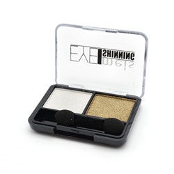Тени д/век shinning 2 цвета 0266  т.02 белый+золото Meis АКЦИЯ! СКИДКА 30%
