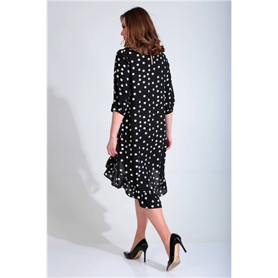 Liona Style 778 черный_в_горох, Платье