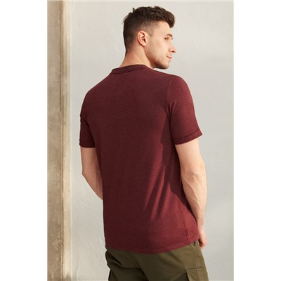 Фуфайка (футболка) муж BeGood SS23MJ235 (Бургунди меланж)