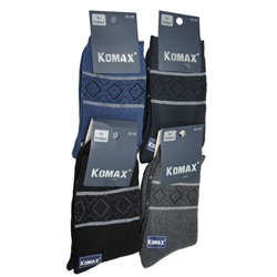 Носки  Муж.  Р-р 42-48 теплые KOMAX (88%хлопок,10%полиам.2%лайкра) Цв.в ассорт/орнамент A90-11