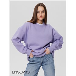 Женский свитшот оверсайз из футера с начесом Lingeamo сиреневый ВК-23 (32)