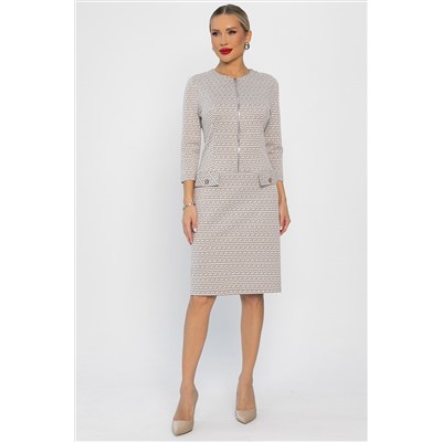 Платье Леди Мери НЬЮ (бежевое) П13668-19М