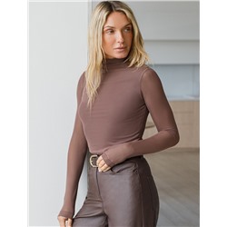 Водолазка с прозрачными рукавами