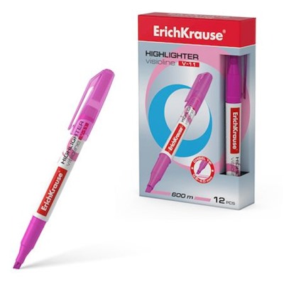 Текстовыделитель Visioline V-11 розовый 56907 ErichKrause
