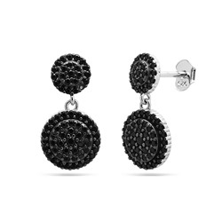 Серьги из серебра куб.циркон., МЦВ86ч