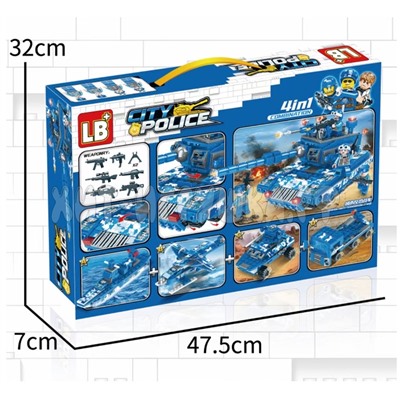Конструктор Полиция 4в1 378+ дет. LB307