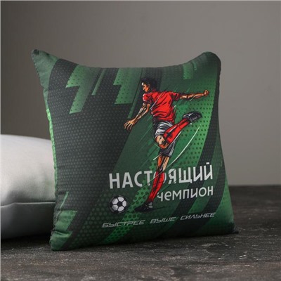 Подушка-антистресс «Настоящий чемпион», 21х20 см