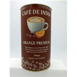 Cafe De India ORANGE PREMIUM, Bharat Bazaar (100% Натуральный растворимый кофе СО ВКУСОМ АПЕЛЬСИНА, Бхарат Базаар), 100 г.