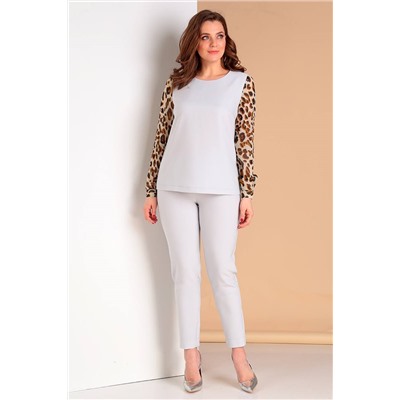Liona Style 685 жемчуг, Брюки,  Блуза