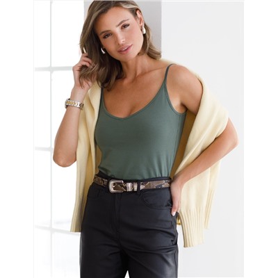 Топ из премиального хлопка с эластаном