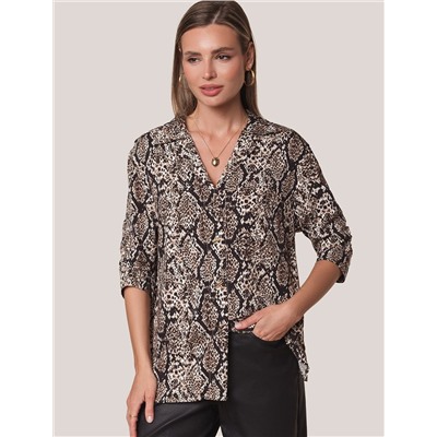 Блузка из вискозы с принтом