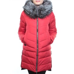 163-096 Пальто зимнее женское (холлофайбер, натуральный мех чернобурки) размер 42