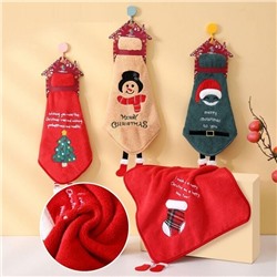 Детское полотенце с держателем из микрофибры "Веселый праздник" 30*30 см.