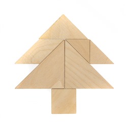 Игра головоломка деревянная «Танграм» (малая)