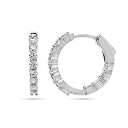 Серьги из серебра куб.циркон., ТЦ-41