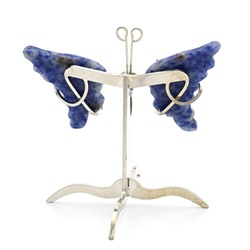 Фигурка "Мотылек" с лазуритом, серебристая 80*75*85мм