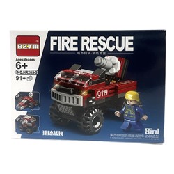 Конструктор FIRE RESCUE 8в1 Пожарная техника 91+дет. 19*13см / HR205-5