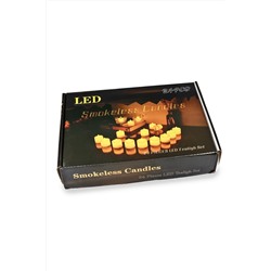 Набор свечей светодиодных на батарейках 4 см (24 шт) SF-7552, №4 (теплый свет)