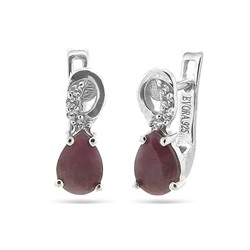 Серьги из серебра рубин, Алена